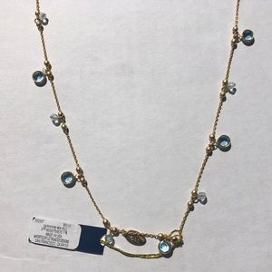 Niquea.D Aqua Crystal Multi Chain Long Necklace